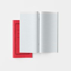 8''x4'' Exercise Book 8mm Ruled Red 32pg 50pk Red hi-res